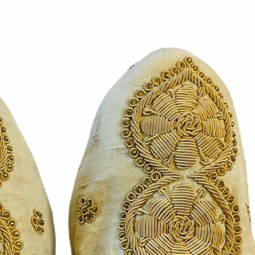 SAACHI Silk Embroidered Slides size 7 - Picture 7 of 15